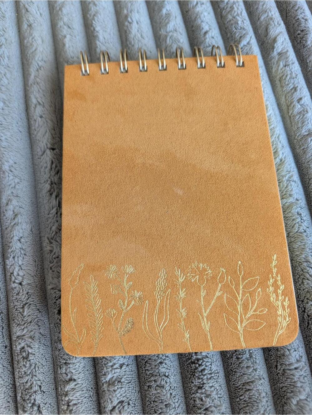 Spiral Bound Lined Notebook with Botanical Cover Design